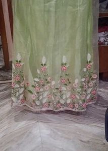 Lime Green Colour Embroidered Lehenga