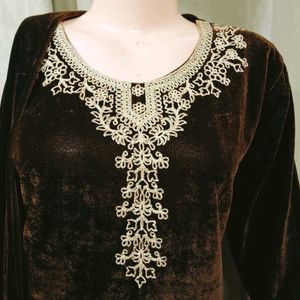 Elegant Velvet Kurta Set