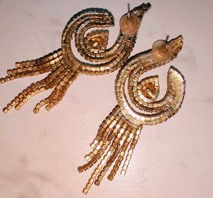Statement Gold Rhinestone Earrings