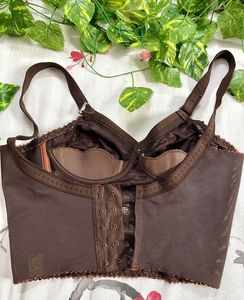 Vintage Brown Lace Corset Top