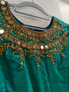 Elegant Green Anarkali Dress