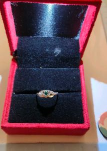Pure silver Heart Stone Ring # fixed price