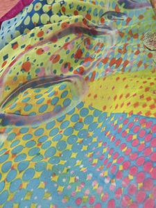 Multicolor Printed Saree with Artistic Design