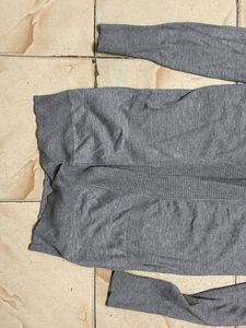 Gray Hooded Cardigan