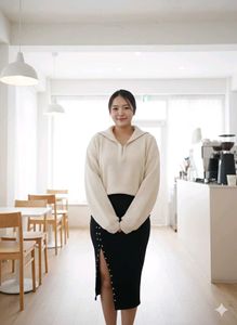 white korean winter jacket