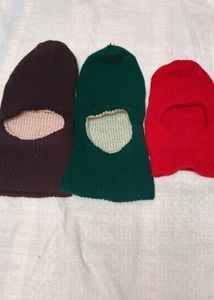 Knitted Balaclava Set - 3 Colors And Small Cap