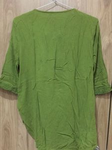 Green Embroidered Top