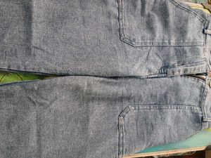 Light Wash Denim Cargo Style Jeans