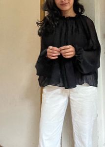 Sheer Black Blouse