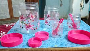 Floral Kitchen Canister Set Of 4