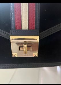 Aldo Chic Black &amp; Gold Chain Shoulder Bag