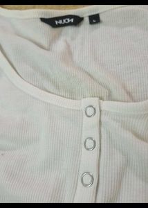 Westside White Ribbed Top