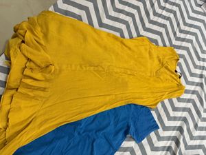 A Perfect Solid Blue T Shirt W Free Kurti
