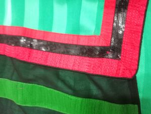New Black &amp; Rama Georgette Saree