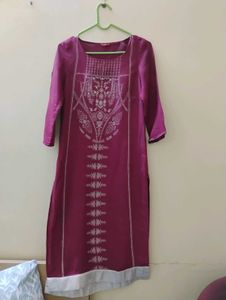 Magenta W Kurta