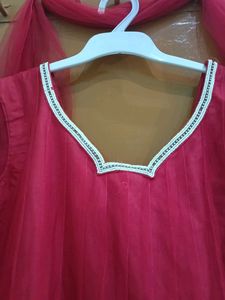 Red Anarkali Suit
