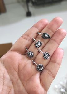 Silver Oxidized Non Pierced Nose Ring