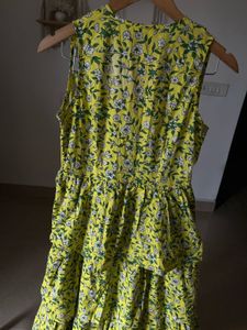 Spring Aurora Bright Yellow Ruffle MAXI