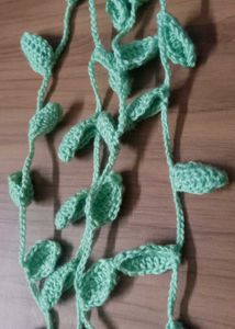 Crochet Leaf Garland For Wall Decor