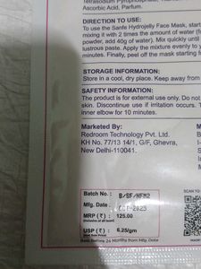 Sanfe Hydrojelly Face Mask