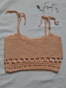 Crochet Tie Strap Crop Top
