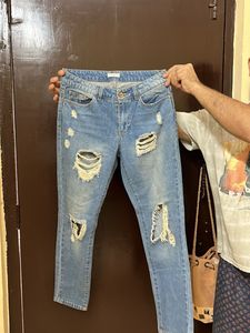 Ripped Light Wash Jeans