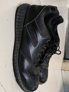 Black Leather Sneakers