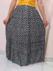 Black &amp; White Maxi Skirt