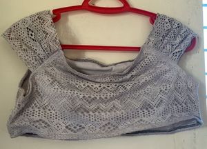 No Boundaries Lace Off-Shoulder Crop Top