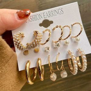 Earring Set - Gold Hoops &amp; Pearl Accents!