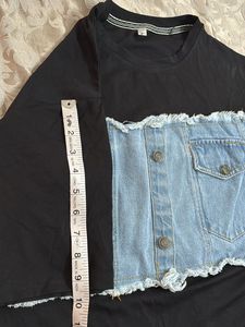 Unique Denim Accent Tee