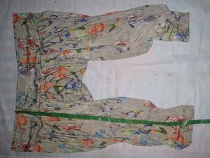 Floral Print creap silke suit