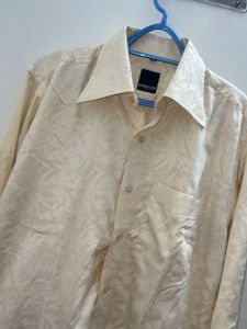 Beige Silk Partywear shirt