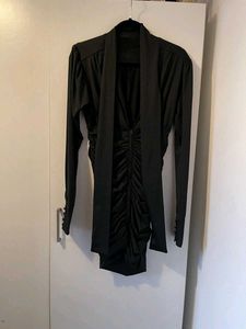 Luxury High Fashion Runway Black Mini Dress