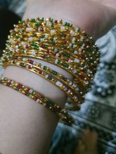 Set of beaded bangles