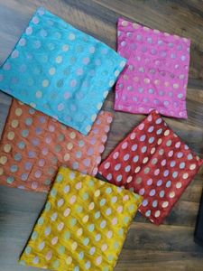 3 pc multicolored cushion and covers