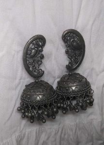 ✨Vintage Silver Jhumka Earrings💜