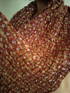 Price Drop! Pure silk bandhani dupatta
