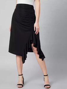 Chic Black Asymmetric Skirt