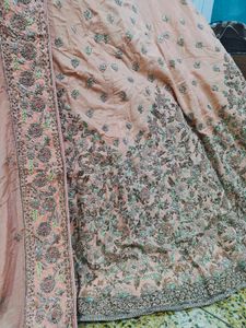 Pink dabka Embroidered Lehenga Choli