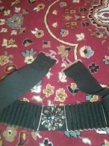 Black Embellished Belt
