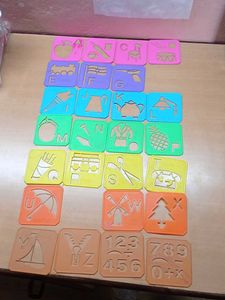 Stencil For Alphabets & Numbers & Pictures