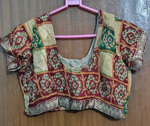 Ikkat Gold Saree