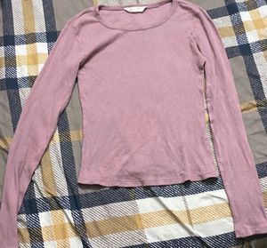 Pink Ribbed Top