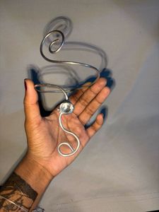 Silver Upper Arm Cuff Bangle