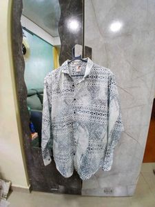 Patterned Button-Down Shirt