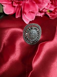Oxidised Ear Tops and Ring