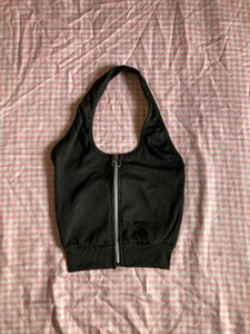 Zip Front Brand New Cropped Top