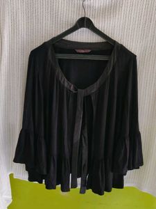 Elegant Black Tie Front Top