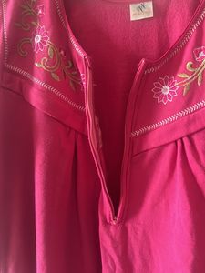 Semi Woollen Night Wear And Feeding Gown
